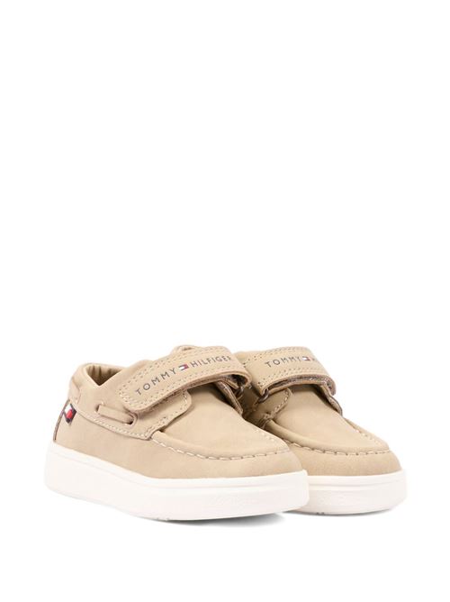 Sneakers bambino Tommy Hilfiger beige basse con velcro TOMMY HILFIGER KIDS | T1B4343400315500
